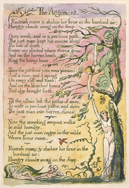 The Argument, from The Marriage of Heaven and Hell, William Blake