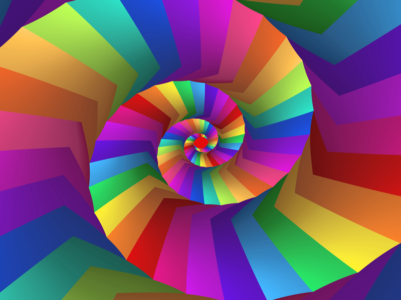 Fractal Art Wallpaper, Abstract Rainbow