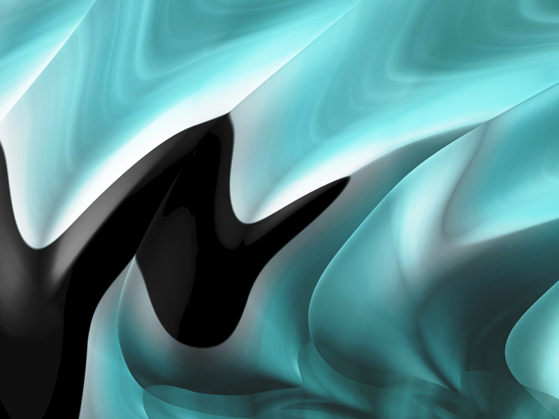 Fractal Art Wallpaper, Aqua Black Frax