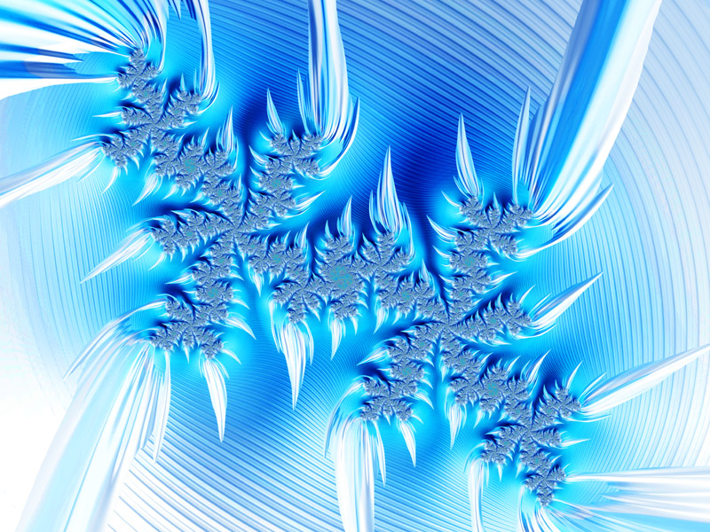 Fractal Art Wallpaper, Aqua Blue Frax