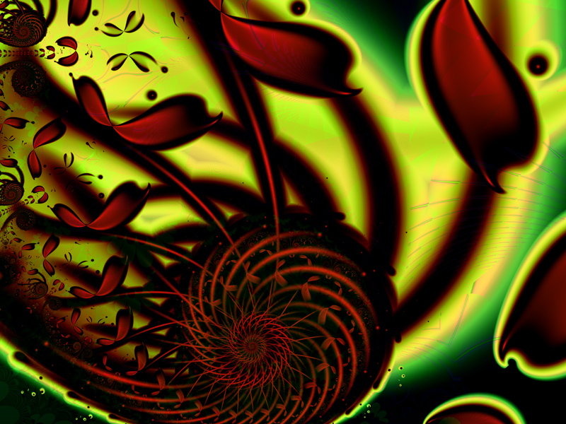 Fractal Art Wallpaper, Autumn Song 3