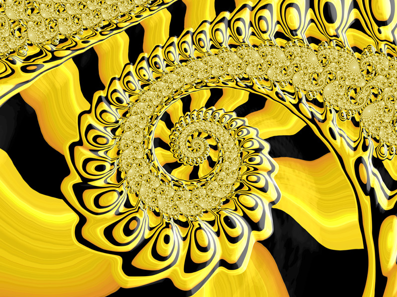 Fractal Art Wallpaper, Black And Gold Frax 2
