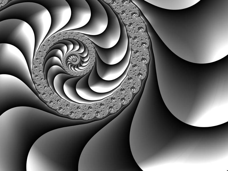 Fractal Art Wallpaper, Black And White Frax