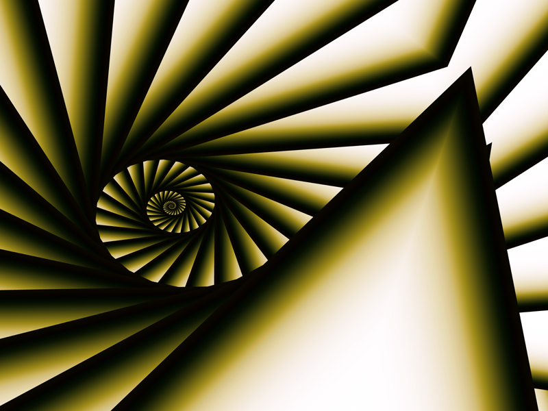Fractal Art Wallpaper, Black Diamond Spiral
