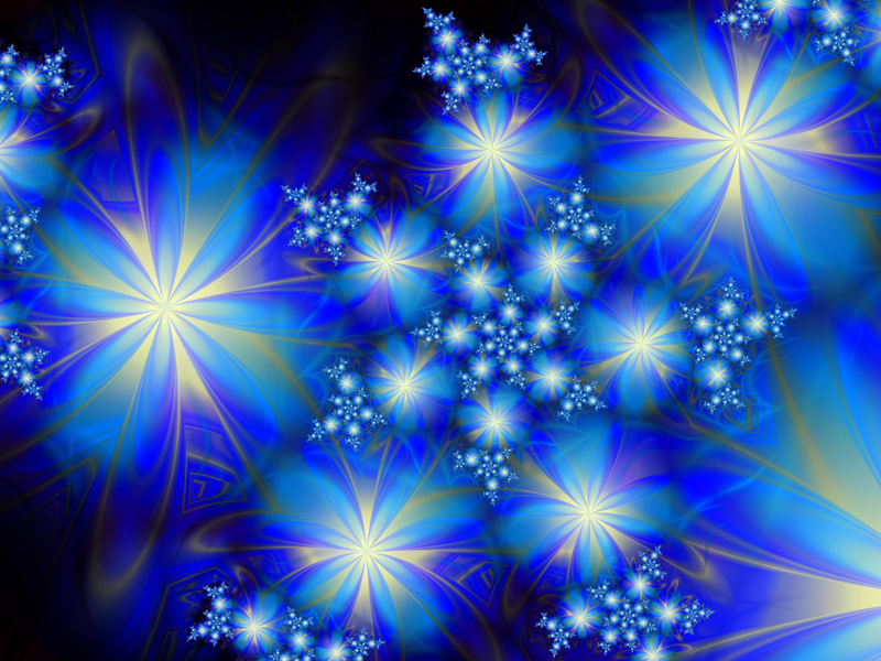 Fractal Art Wallpaper, Blue Bonanza