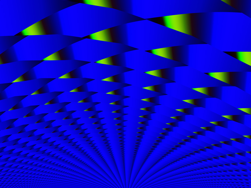 Fractal Art Wallpaper, Blue Fan