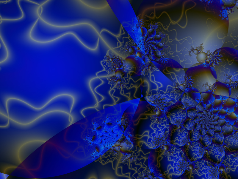 Fractal Art Wallpaper, Blue Lace 2