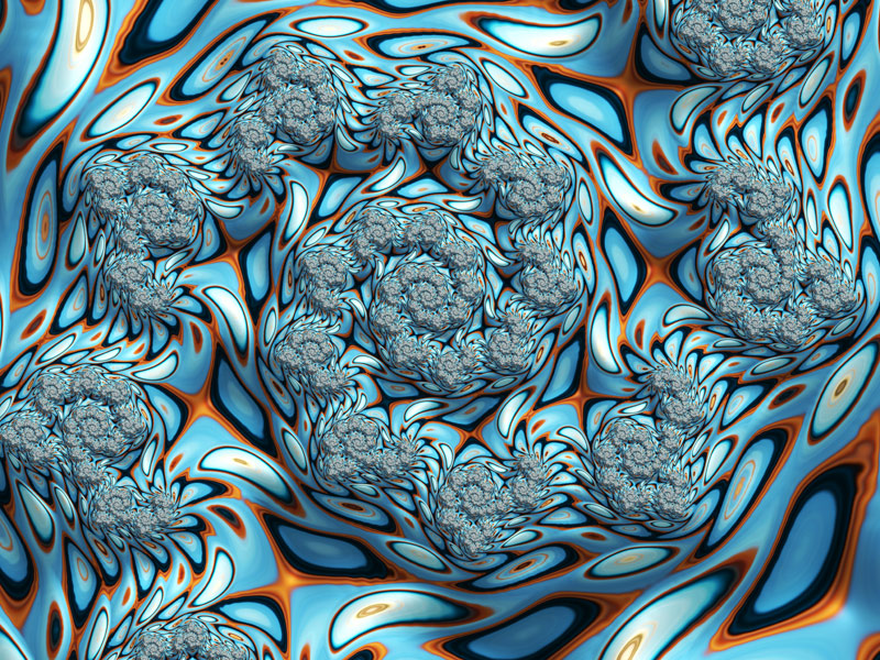 Fractal Art Wallpaper, Blue Light Frax