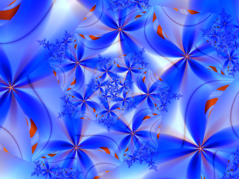 Fractal Art Wallpaper, Blue Magic