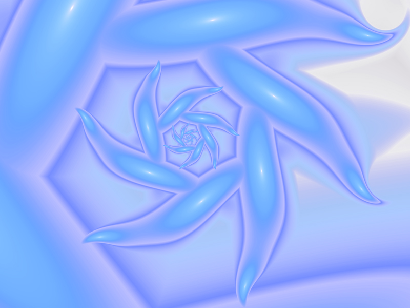 Fractal Art Wallpaper, Blue Twist