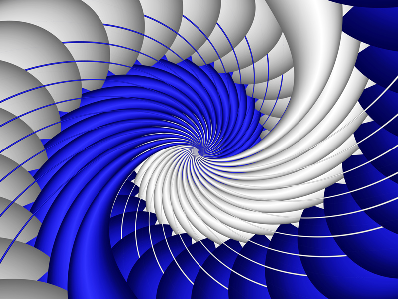 Fractal Art Wallpaper, Blue Wave