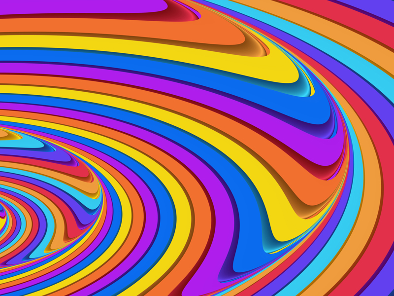 Fractal Art Wallpaper, Bright Color Cliff