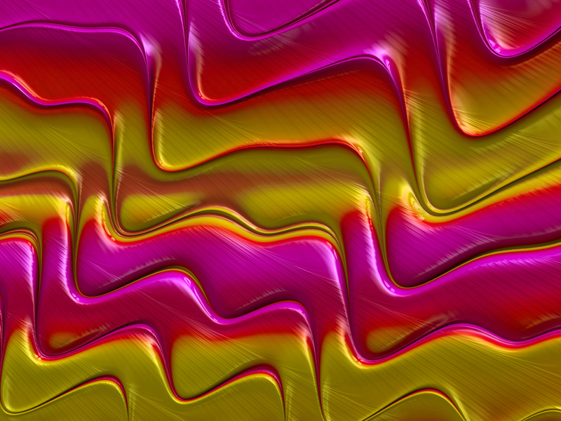 Fractal Art Wallpaper, Bright Wavy Lines