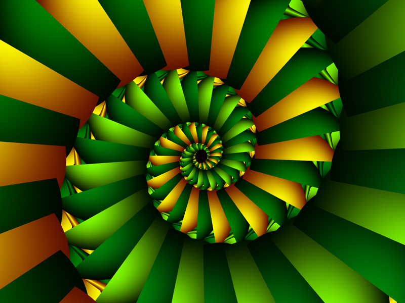 Fractal Art Wallpaper, Cissoid Of Diocles Green Gold