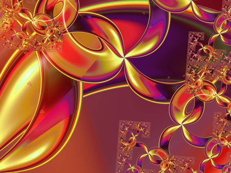 Fractal Art Wallpaper, Colorful Sierpinski