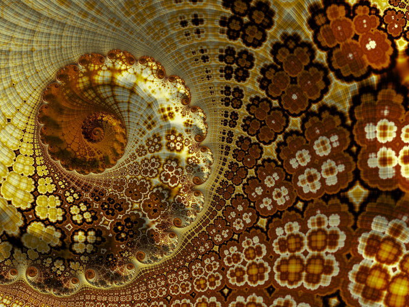 Fractal Art Wallpaper, Copper Whirl 2