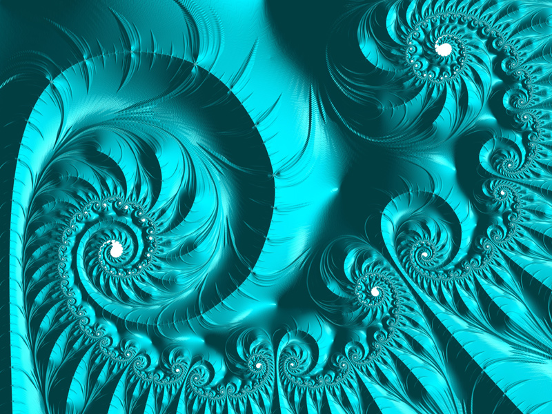 Fractal Art Wallpaper, Deep Into Aqua