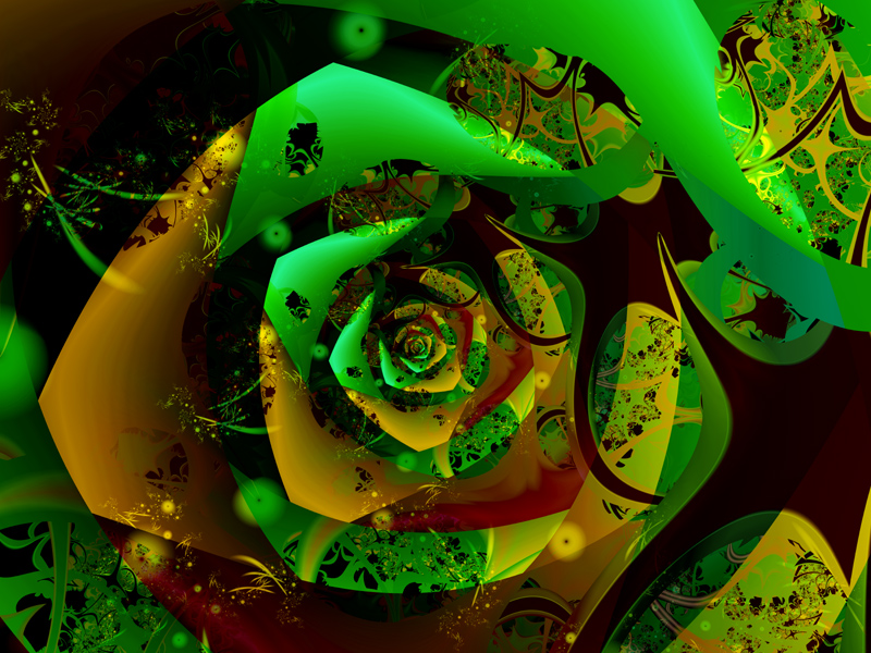 Fractal Art Wallpaper, Distant Flower