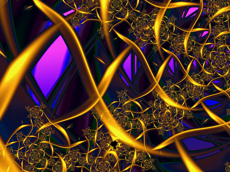 Fractal Art Wallpaper, Curved Space