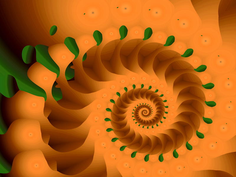 Fractal Art Wallpaper, Earth Nautilus