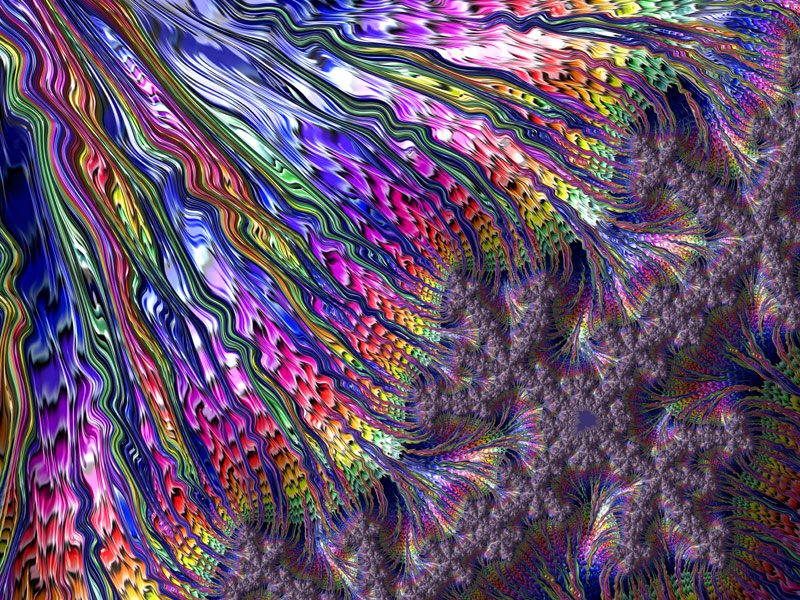 Fractal Art Wallpaper, Falling Rainbows