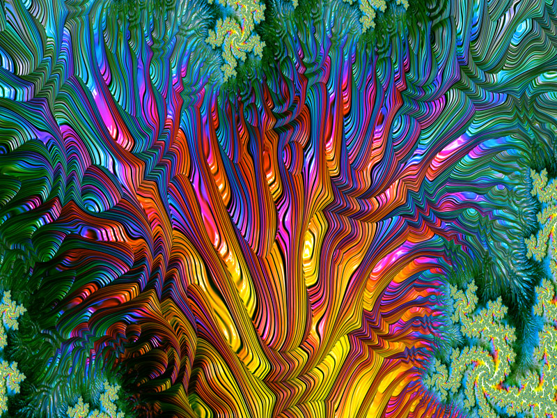 Fractal Art Wallpaper, Fire Below 2