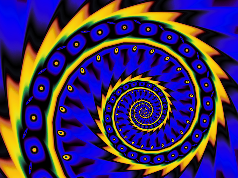 Fractal Art Wallpaper, Flame Spiral