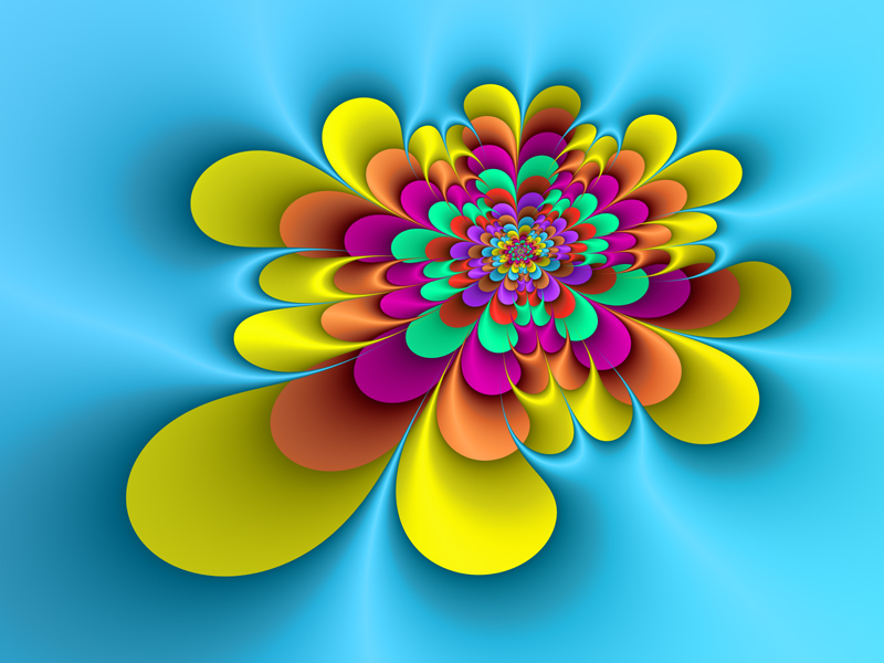 Fractal Art Wallpaper, Flower