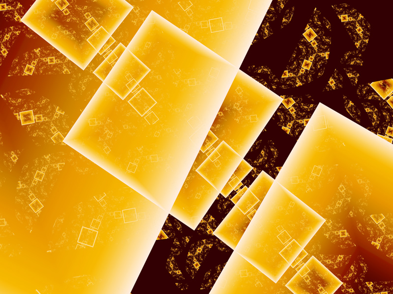 Fractal Art Wallpaper, Flying Squares