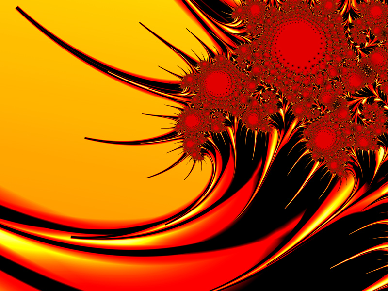 Fractal Art Wallpaper, Fractal Sunflowers