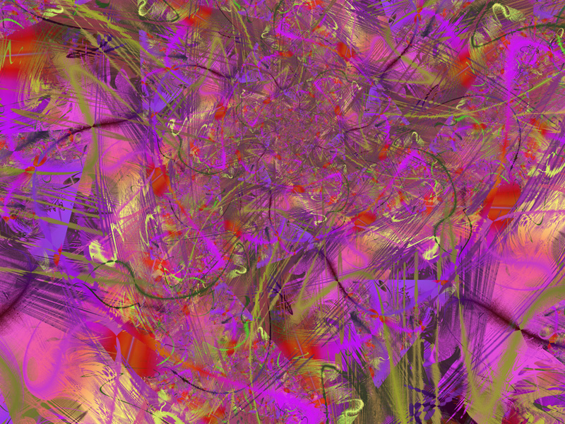 Fractal Art Wallpaper, Fuchsia