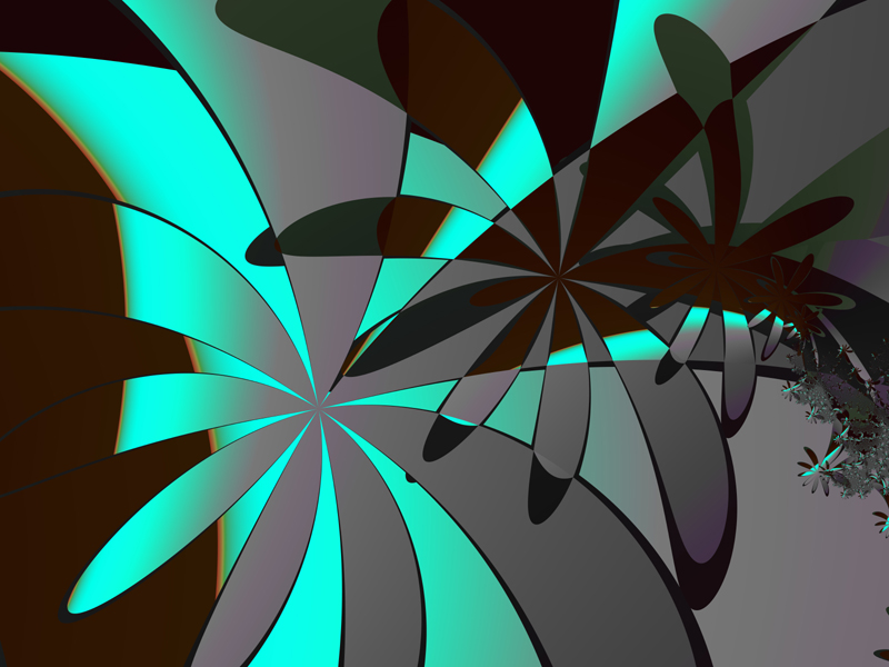 Fractal Art Wallpaper, Fun House Flowers