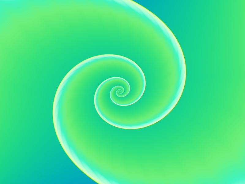 Fractal Art Wallpaper, Green Spiral 2