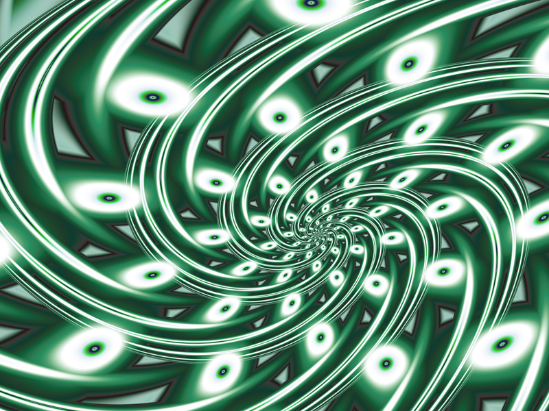 Fractal Art Wallpaper, Green Vortex