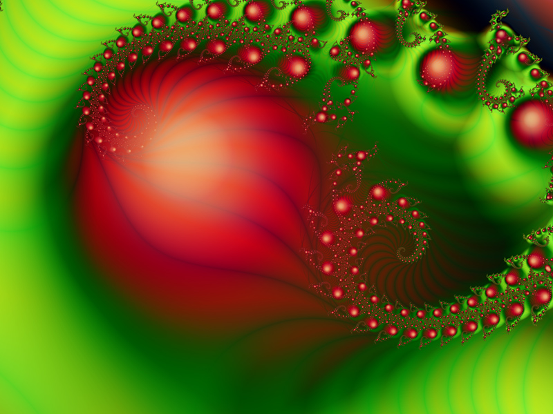 Fractal Art Wallpaper, Happy Holidays 2010