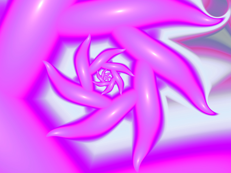 Fractal Art Wallpaper, Hot Pink Twist