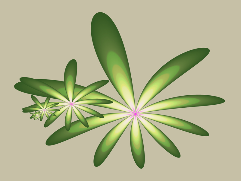 Fractal Art Wallpaper, Nine Petals Flower