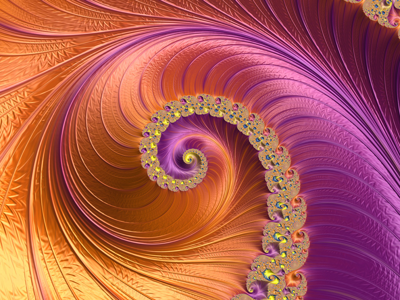 Fractal Art Wallpaper, Orange Magenta Glory