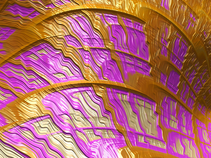 Fractal Art Wallpaper, Pink And Gold