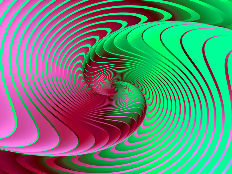 Fractal Art Wallpaper, Pink And Green