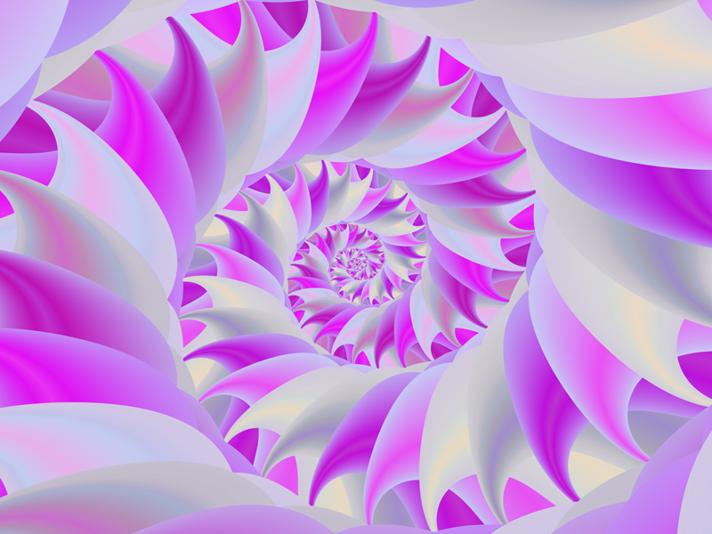 Fractal Art Wallpaper, Pink Ice Light