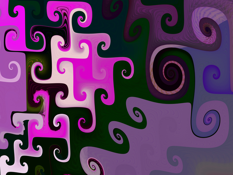 Fractal Art Wallpaper, Pink Twist