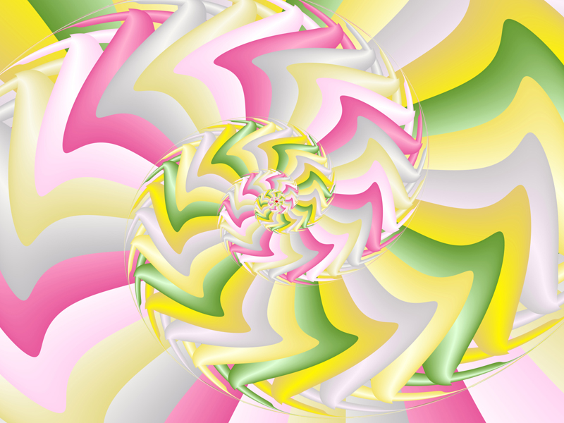 Fractal Art Wallpaper, Pink Yellow Early Spring