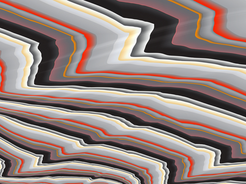 Fractal Art Wallpaper, Red Black Landscape