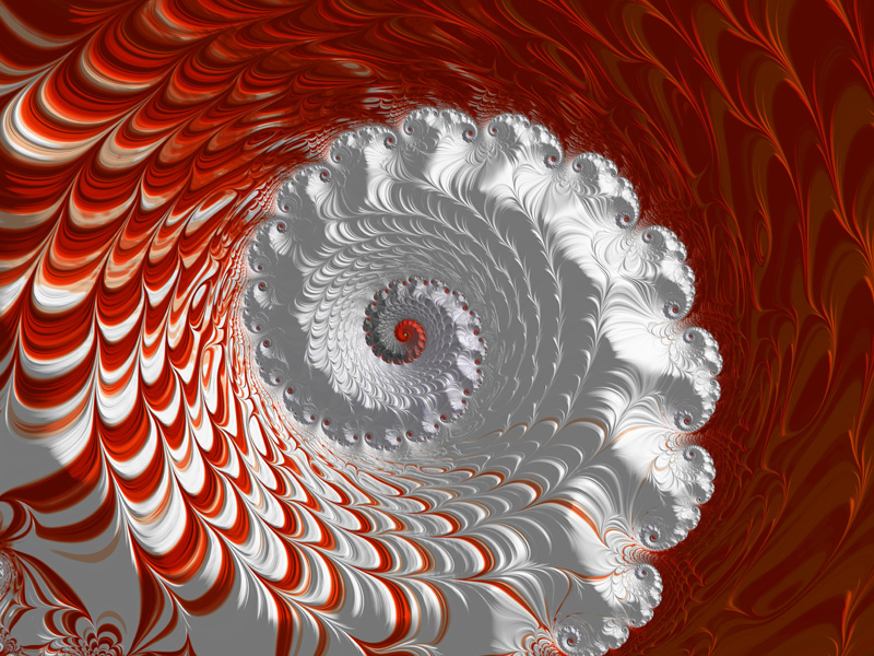 Fractal Art Wallpaper, Red Ripples