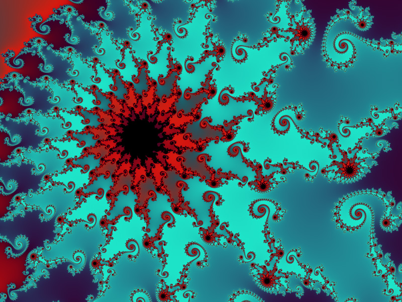 Fractal Art Wallpaper, Red Sun