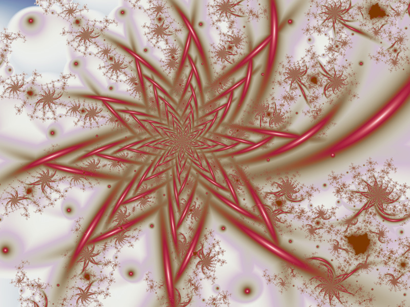 Fractal Art Wallpaper, Red And White Make Pink