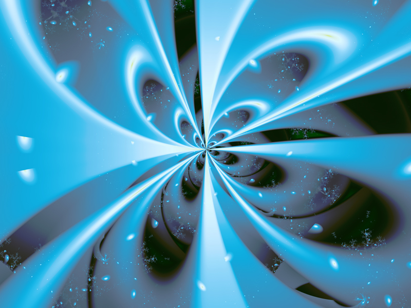 Fractal Art Wallpaper, Silver Blues 2