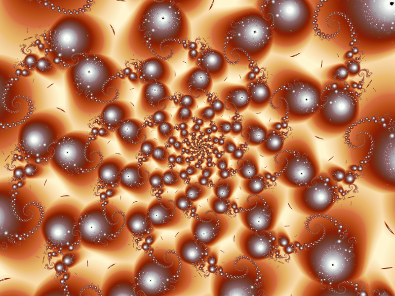 Fractal Art Wallpaper, Silver Eggs