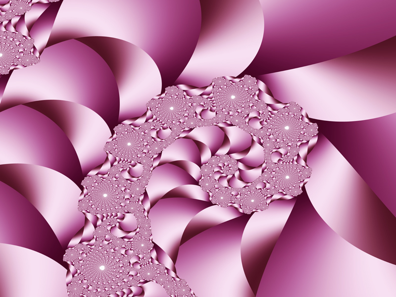 Fractal Art Wallpaper, Soft Pink